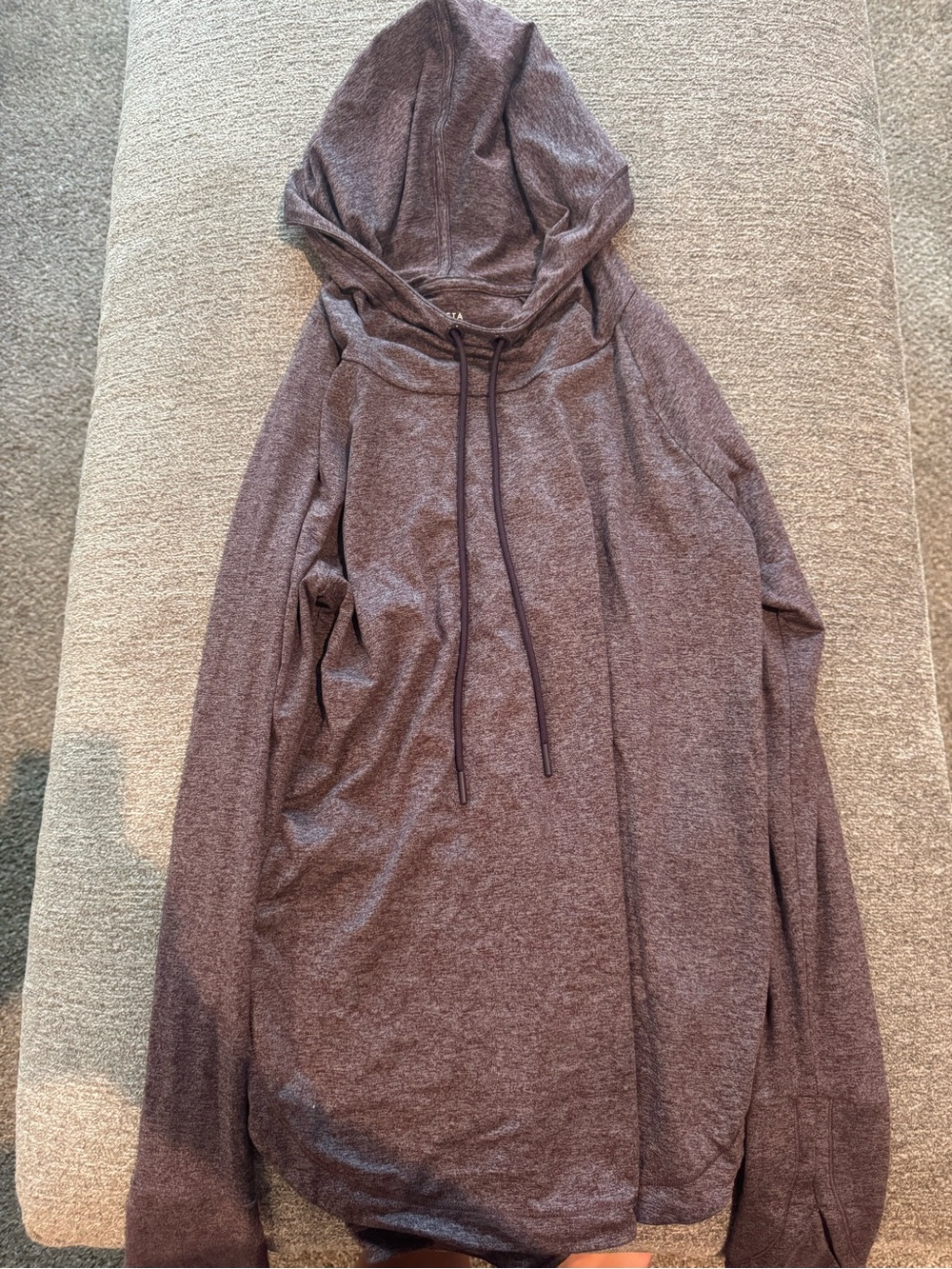 Athleta Heathered Plum Lightweight Hoodie